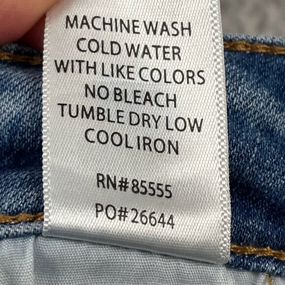 Pistola Jeans Womens 27 Arielle Skinny Scissor Cut Raw Hem Light Wash Denim - Picture 9 of 9